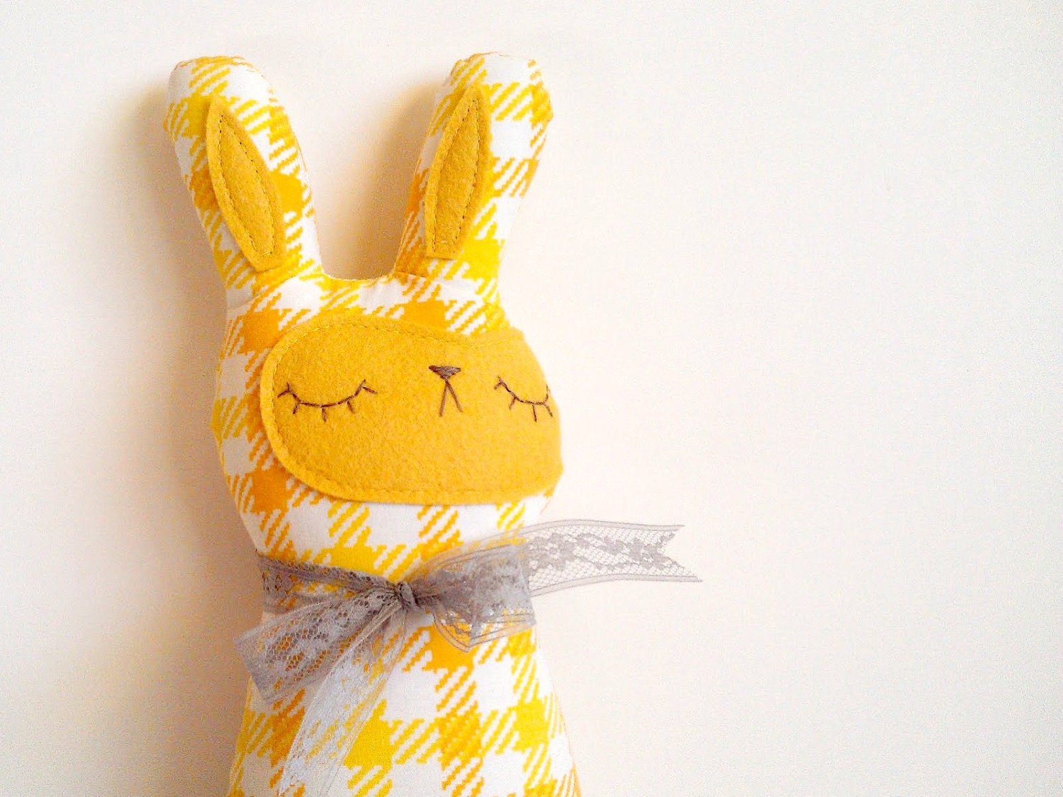 handmade spring bunny plush, Gwendolyn