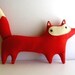 SUMMER SALE - handmade plush red fox, Liam - Made to Order
