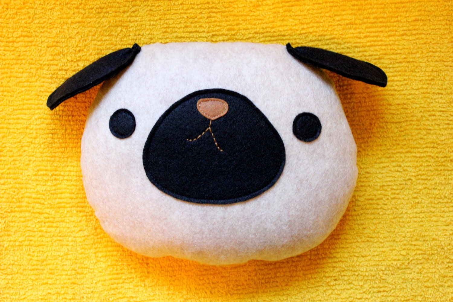 Sir Piper the pug pillow - made to order