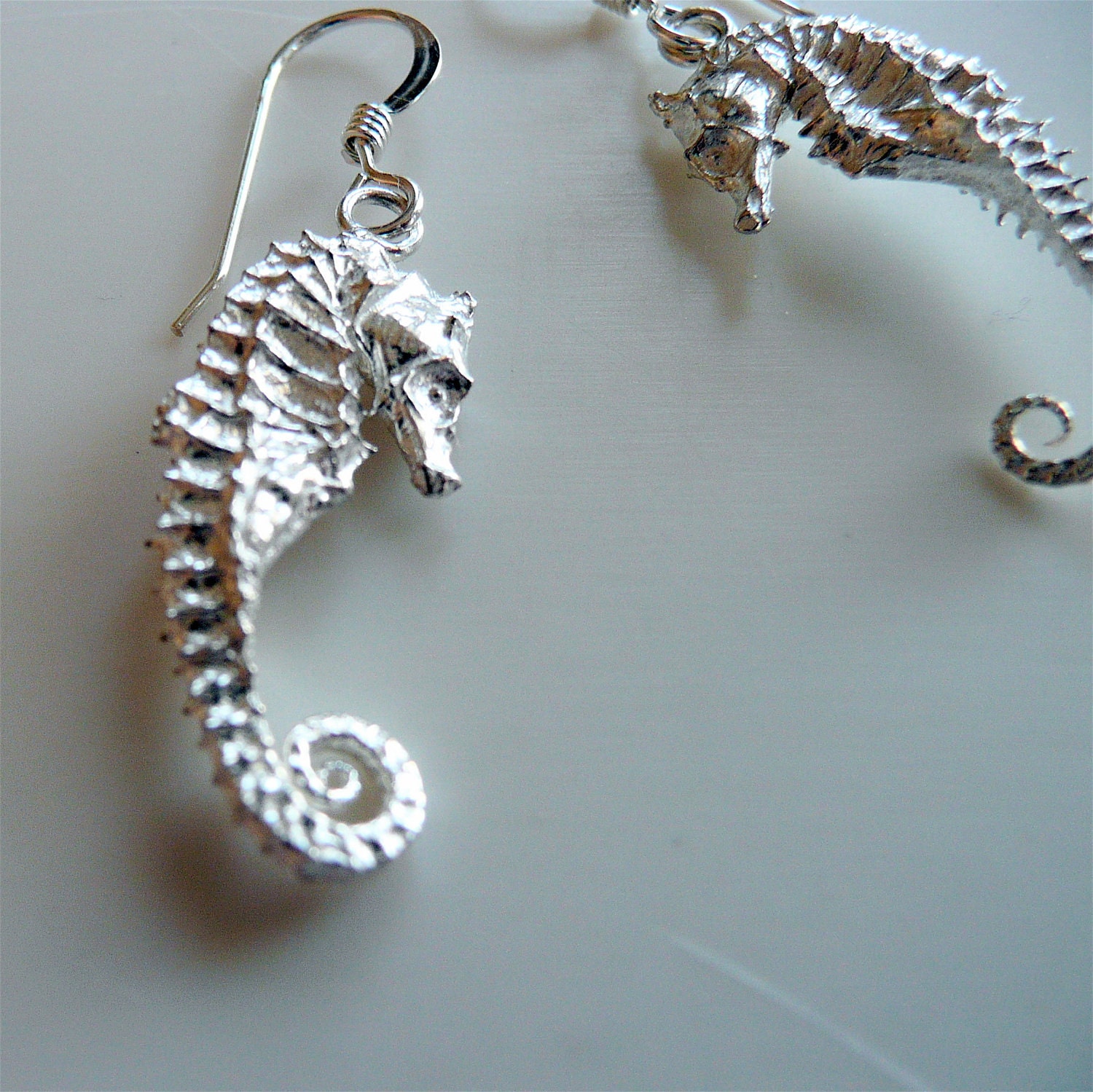 Sterling Silver Seahorse Earrings