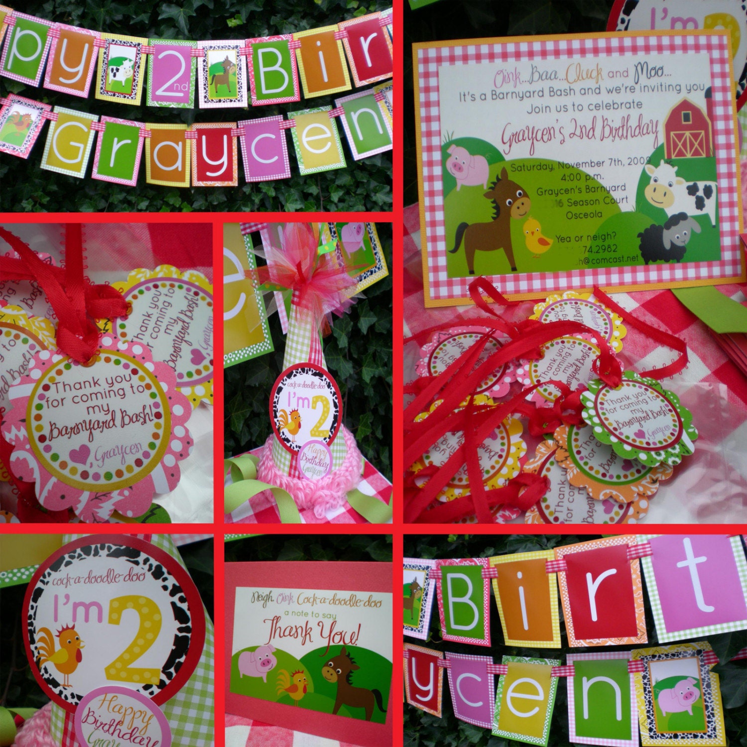 Barnyard Birthday Party Decorations Package- Barnyard Bash