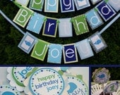 Whale Birthday Party Decorations Package - Whale of A Birthday