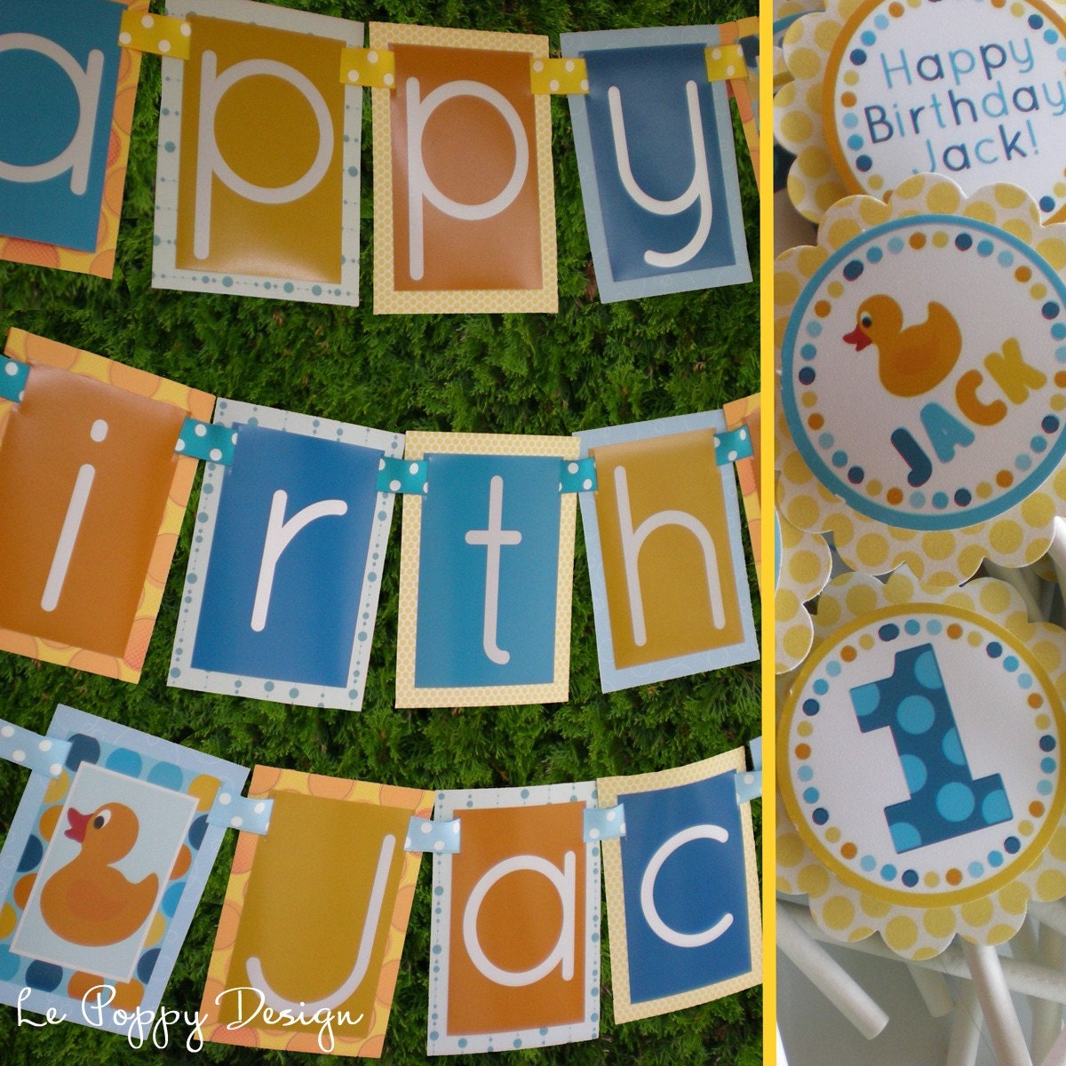 Rubber Duck Birthday Party Decorations Package - Rubber Duckie
