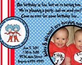 Thing 1 and Thing 2 Birthday Invitation Il_170x135