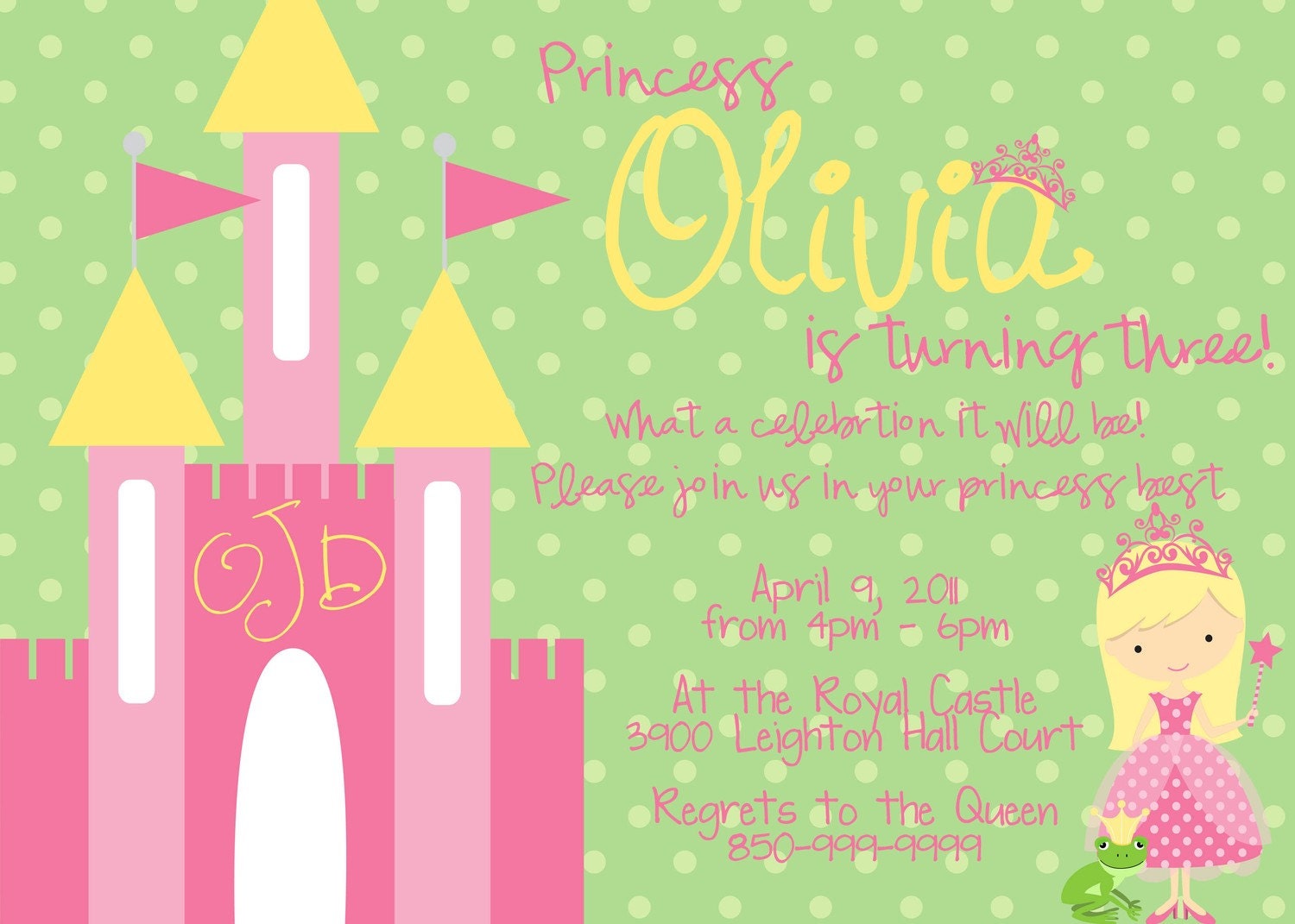 Princess Birthday Invitation Il_570xn