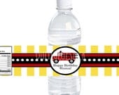 Vintage Firetruck Printable Water Bottle Labels by Oh My Gluestick