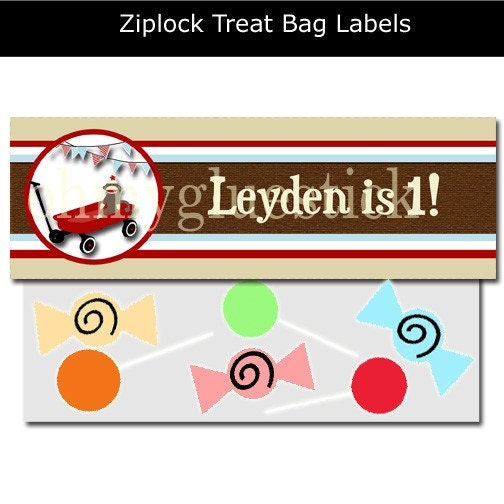 Original Sock Monkey in Wagon Digital Invitation by Oh My Gluestick