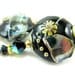 Black Gold Abstract Glass Bead Earrings, Beadwork Earrings, Lampwork Earrings, Gold Filled Earrings, Black Gold Dangle Earrings  - Tron