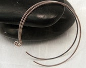 Large Sterling Silver Hoop Earrings, Hammered Hoops