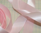 3 Yards Light Pink Double Faced Satin Ribbon 7/8 inch wide Ribbon