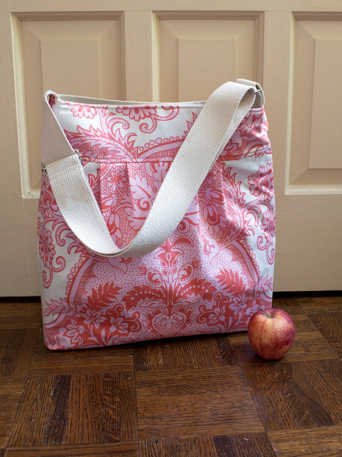 amy butler diaper bag in sandlewood love canvas // floral girls diaper bag // READY TO SHIP // summer fashion // the bravo bag