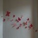 Butterfly flying wall stickers in two shades of pink - Set of 30 - FREE SHIPPING - FOR LILLY