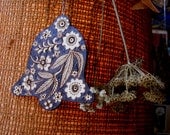 custom bell ornament, wood burned, ooak flower leaf design, rustic holiday decoration, emblazoned-burnedfurniture