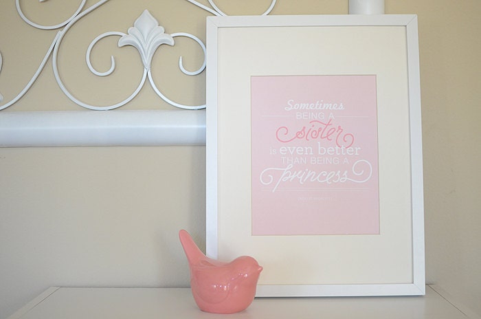 Children or Nursery Art Print (Sisters)