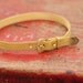 Vintage Miniature Raw Brass Mesh Belt Bracelet