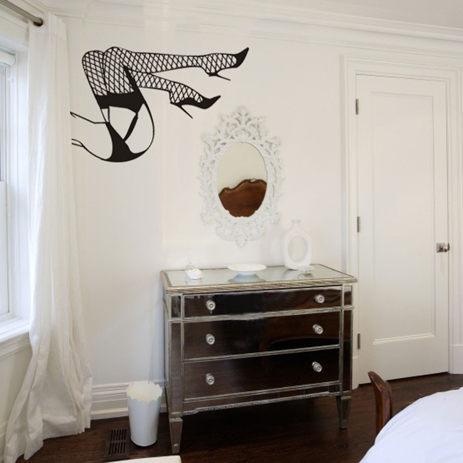 burlesque legs wall decal