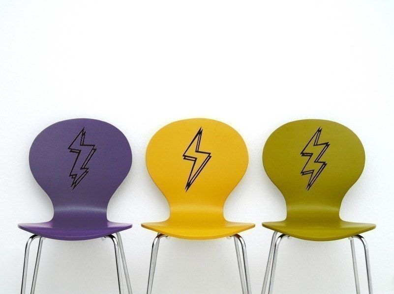 lightning bolt 3-pack vinyl stickers