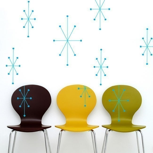 atomic stars wall decals