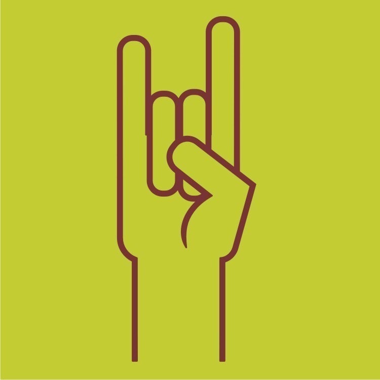 rock on wall decal