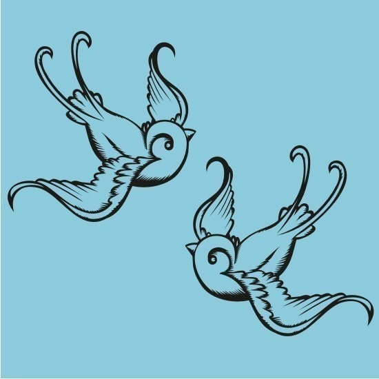 tattoo swallow wall decals