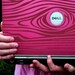 woodgrain laptop decal