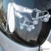 roller derby legs window/car decal