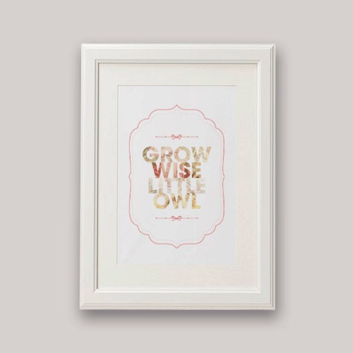 Owl Nursery Print With Quote