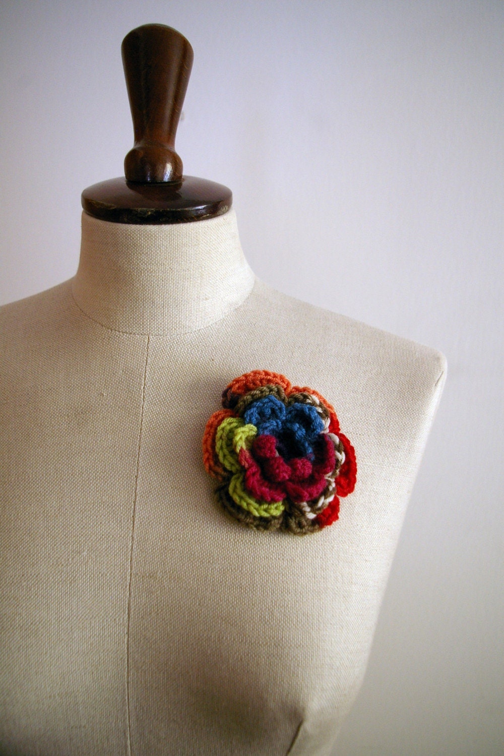 Flower brooch OOAK