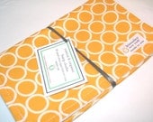Burp Cloth with style - Cotton / Organic undyed French Terry - Metro Circles Marigold