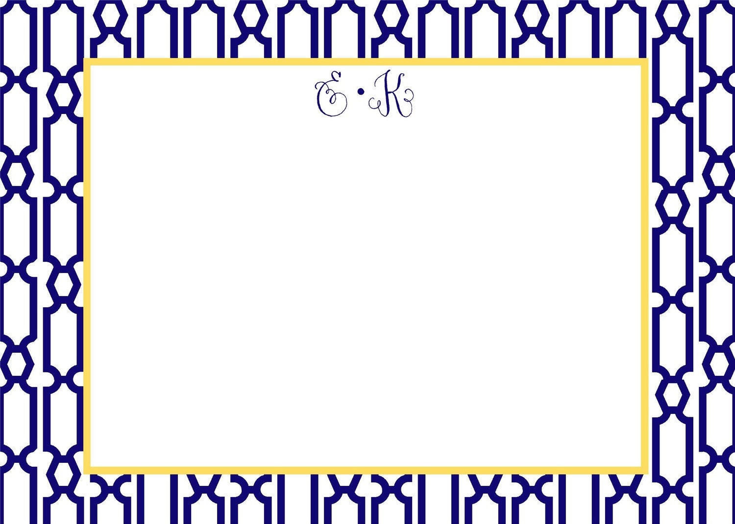 Navy Blue Modern Stationery or Invitation Set