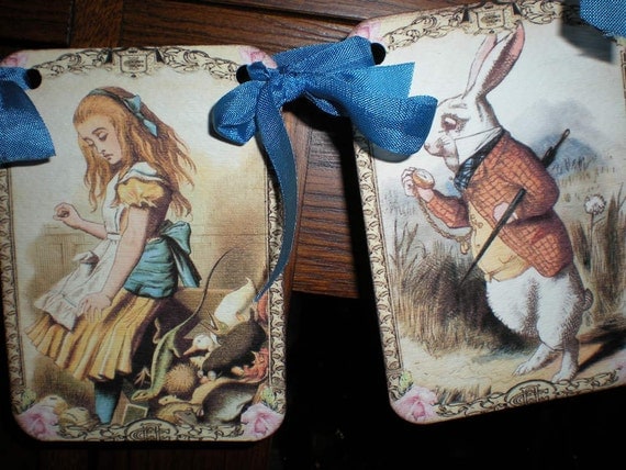 Alice in Wonderland banner / garland