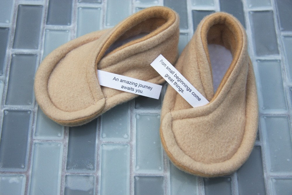 Fortune Cookie Baby Booties -  You Personalize Fortunes