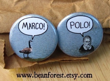 marco polo - pinback button badge