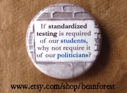 standardized testing - pinback button badge