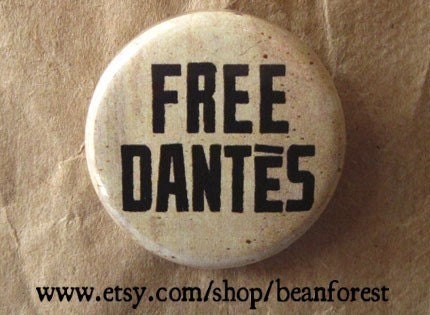 free dantes (Count of Monte Cristo, Alexandre Dumas) - pinback button badge