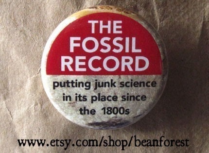 the fossil record - pinback button badge