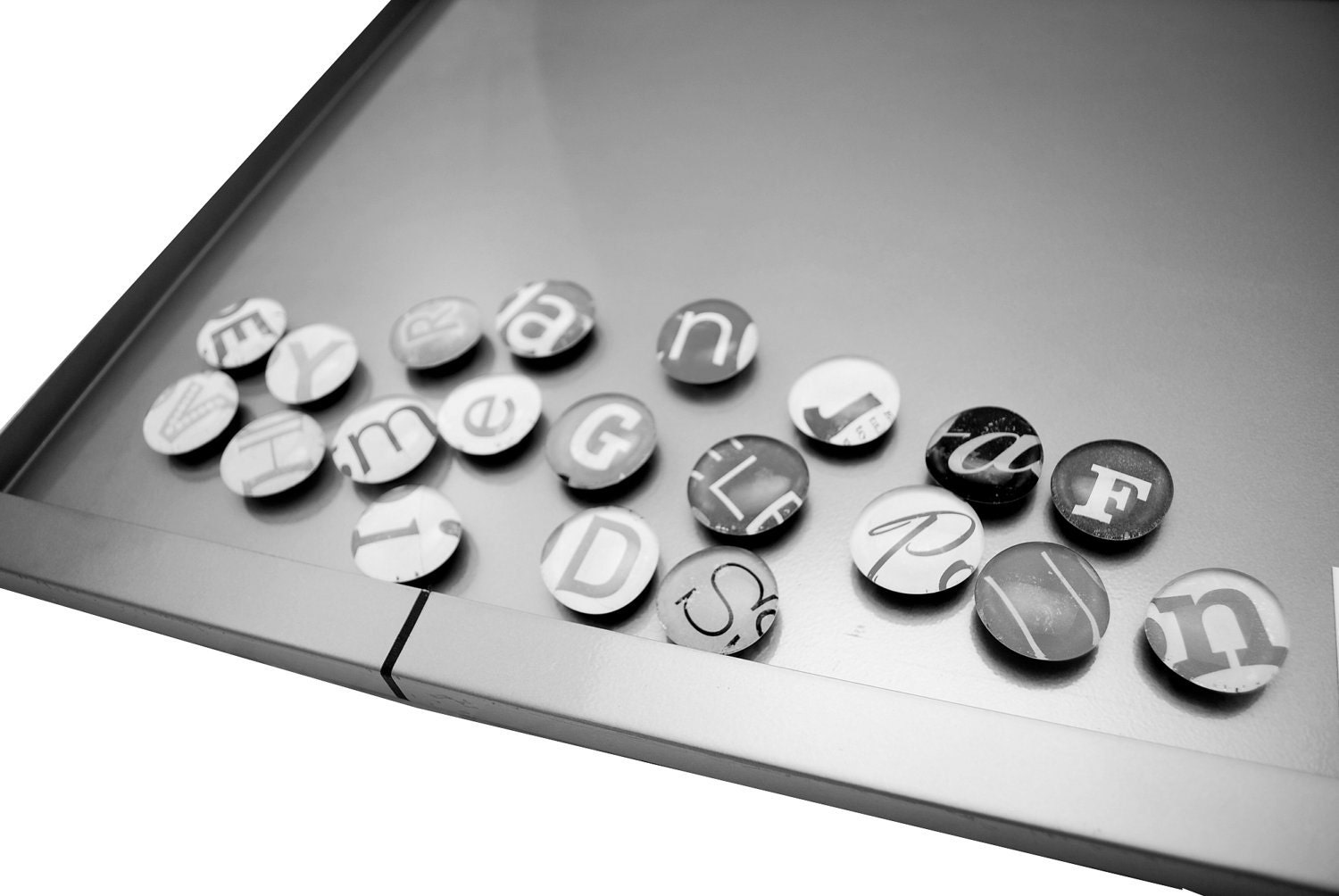 calendar magnet letters in classic black and white - from recycled magazines, 2013 perpetual calendar