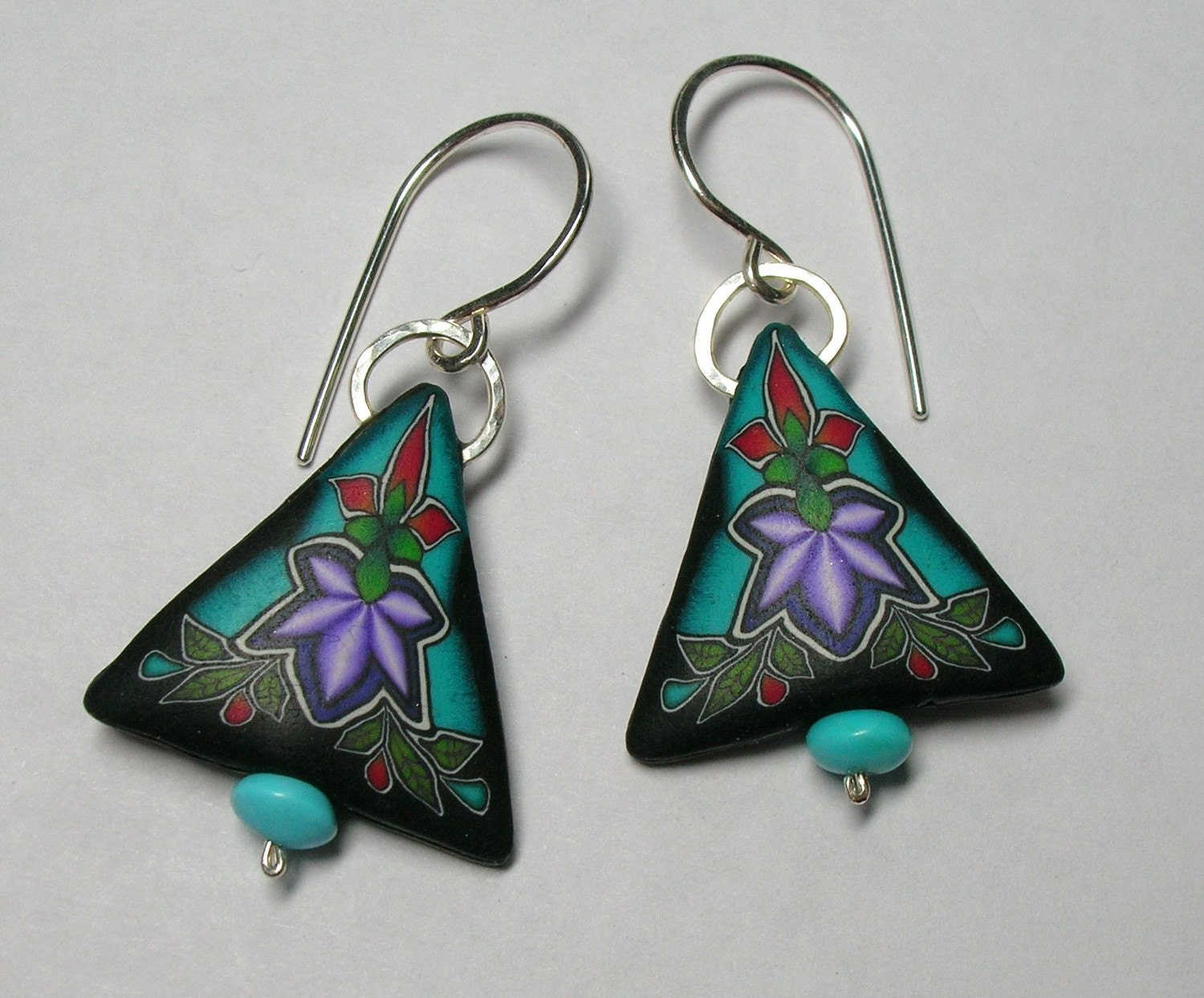 Earrings in the Millefiori Style of Polymer Clay