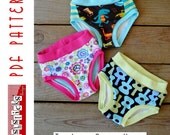 PDF Sewing Pattern:  The Little Fishies Undies (Instant Download)