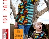PDF Sewing Pattern:  The Charlie Tee & Hoodie Infant-Toddler (Instant Download)