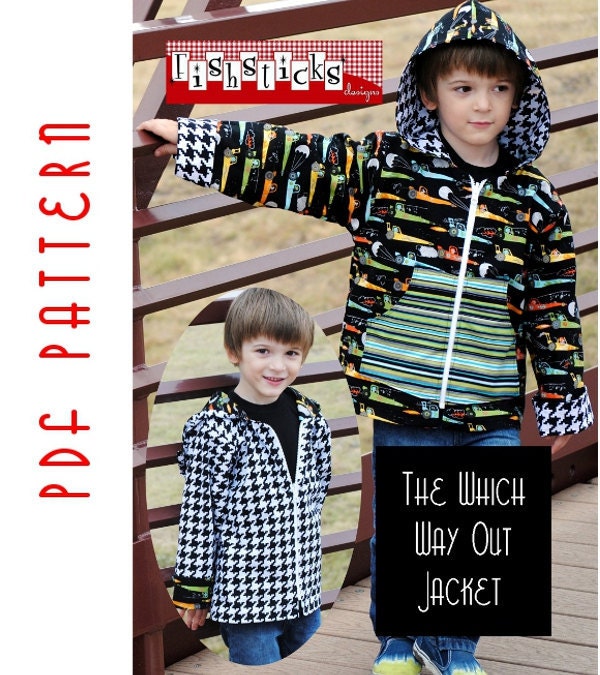 PDF Sewing Pattern:  The Which Way Out Jacket (Instant Download)