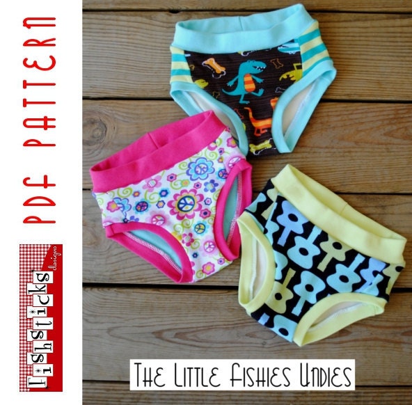 PDF Sewing Pattern: The Little Fishies Undies