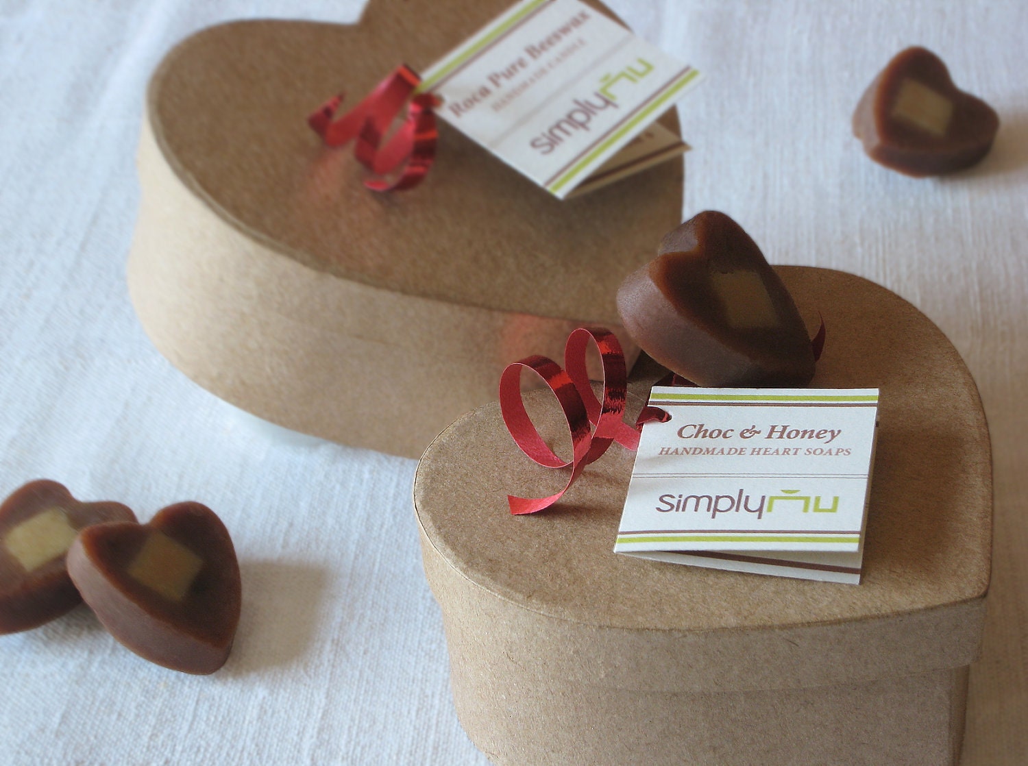 50 CUSTOM Wedding & Baby Shower Favors: Choc-Vanilla, Almond-Honey, Moroccan Clay, or Rose-Lavendar  HEART SOAPS