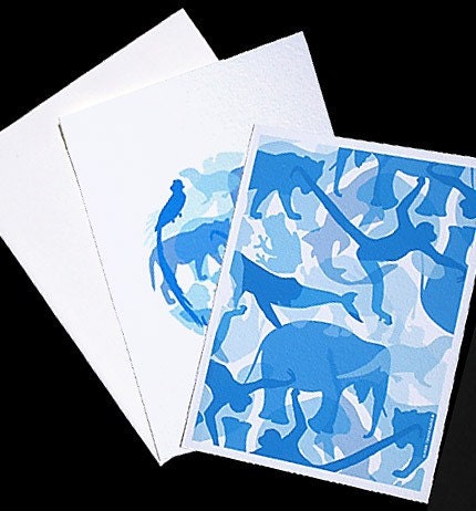 Endangered Fauna, Globe or Pattern - Green Card