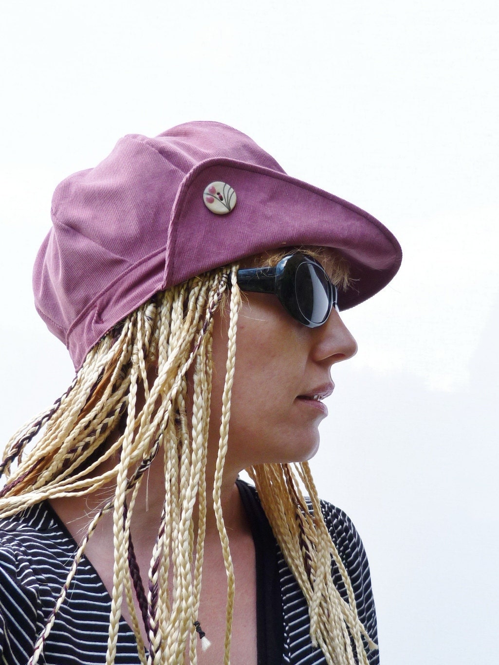 Newsboy Cap, Womens Newsboy Hat - Dusky Pink Corduroy