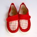 Vintage Red and White Childs Shoes size 9