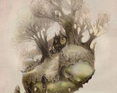 Fantasy Art Print- 7x7 giclée PRINT - Fairy Tale Art by the Filigree