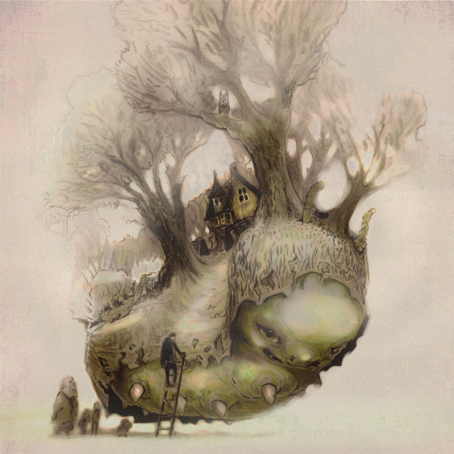 Fantasy Art Print- 7x7 giclée PRINT - Fairy Tale Art by the Filigree