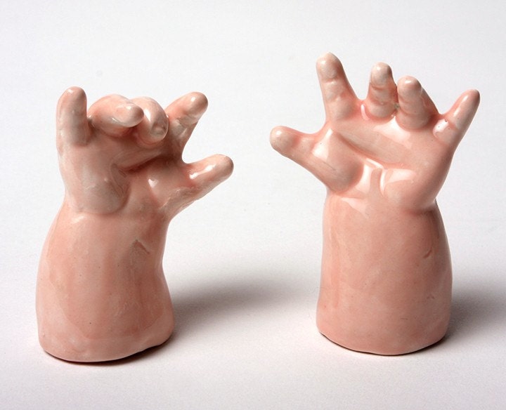 Baby Hands Ceramic Salt and Pepper Shakers - Help Them Please