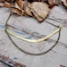 Blades of Grass - Curved Brass Bar and Chain Necklace